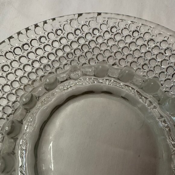Vintage Clear Glass Hobnail Design Ashtray Catch-all Dish Raised Bubble Pattern - Picture 4 of 7